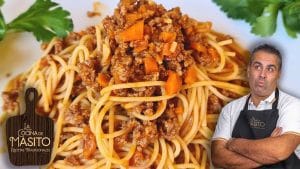 Receta de espaguetis a la boloñesa