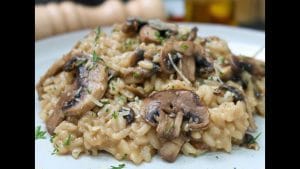 Receta de risotto de champiñones
