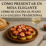 cómo presentar en mesa elegante Cómo se cocina el pulpo a la gallega tradicional