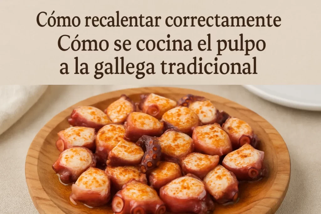 cómo recalentar correctamente Cómo se cocina el pulpo a la gallega tradicional
