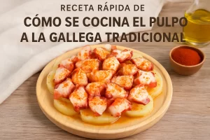 receta rápida de Cómo se cocina el pulpo a la gallega tradicional