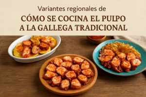 variantes regionales de Cómo se cocina el pulpo a la gallega tradicional