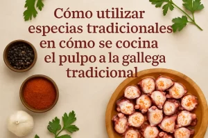 cómo utilizar especias tradicionales en Cómo se cocina el pulpo a la gallega tradicional