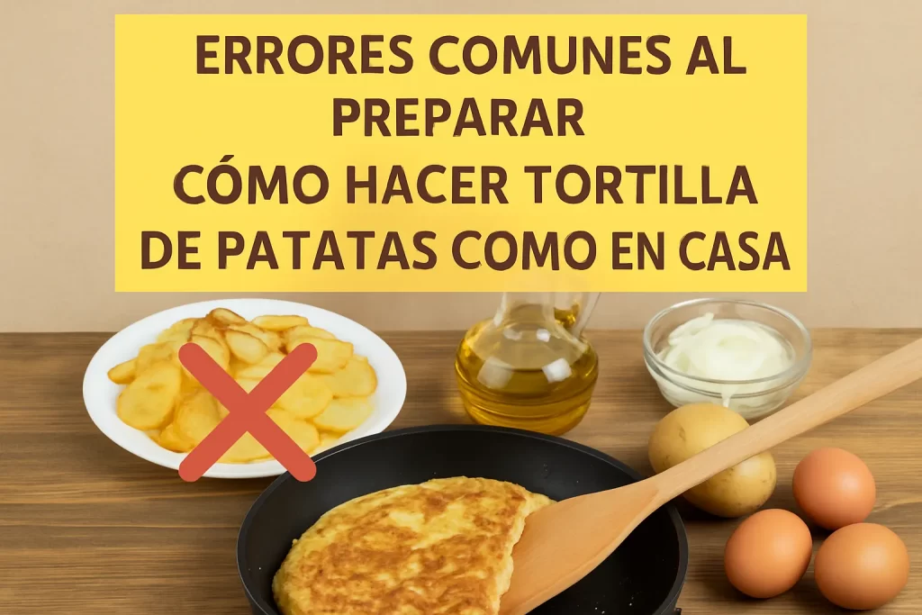 errores comunes al preparar Cómo hacer tortilla de patatas como en casa