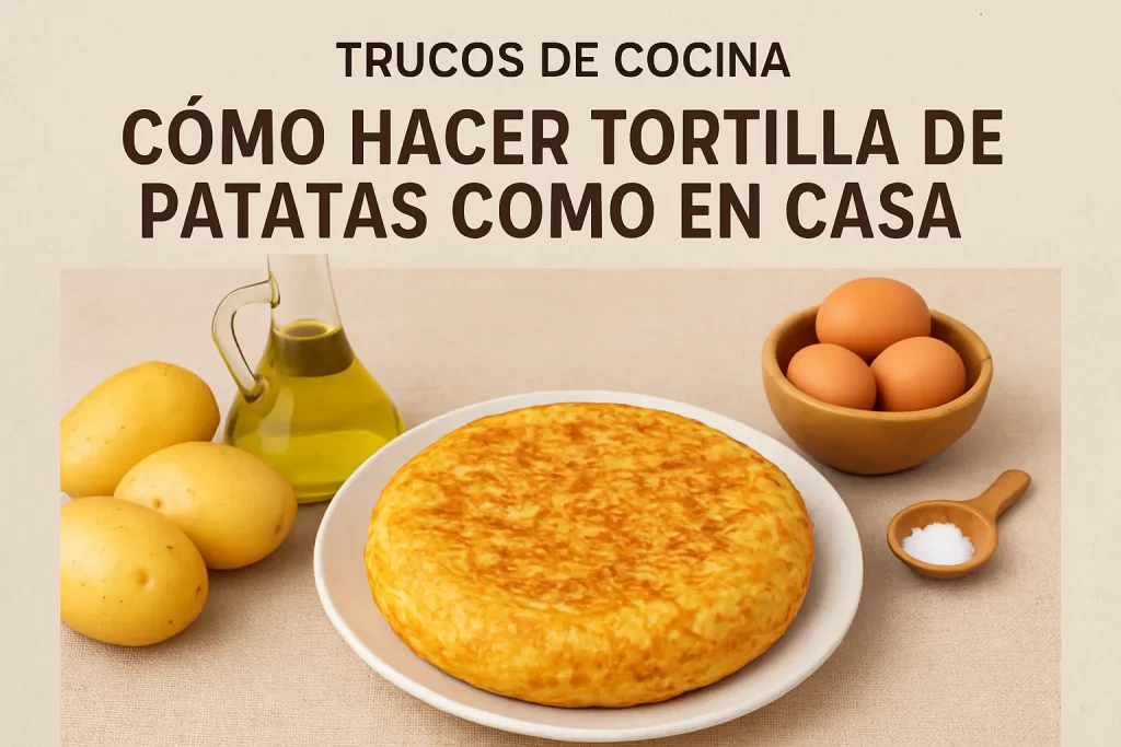 trucos de cocina para Cómo hacer tortilla de patatas como en casa