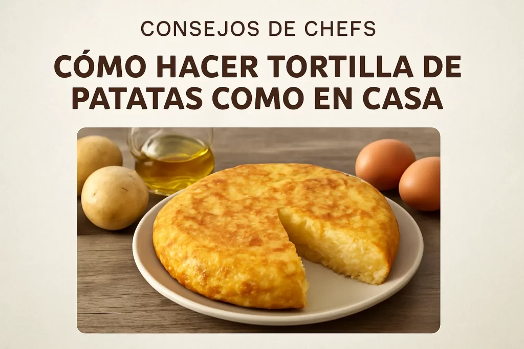 consejos de chefs sobre Cómo hacer tortilla de patatas como en casa