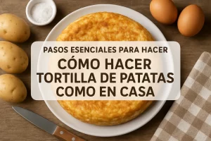 pasos esenciales para hacer Cómo hacer tortilla de patatas como en casa
