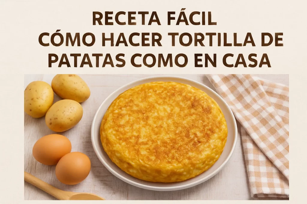receta fácil de Cómo hacer tortilla de patatas como en casa