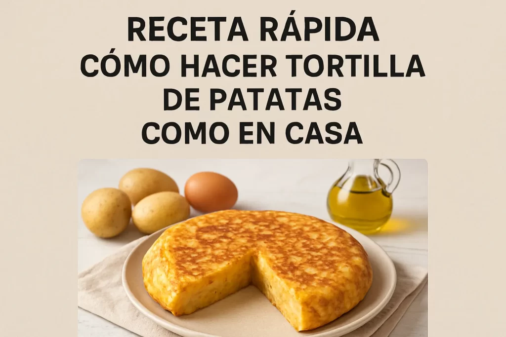 receta rápida de Cómo hacer tortilla de patatas como en casa
