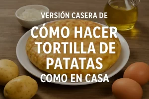versión casera de Cómo hacer tortilla de patatas como en casa