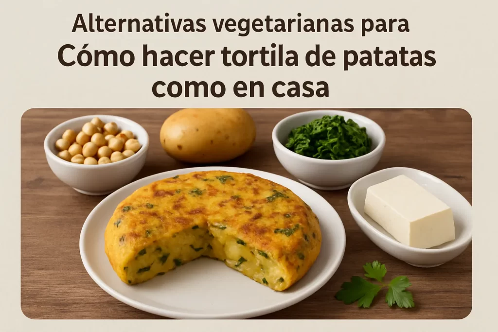 alternativas vegetarianas para Cómo hacer tortilla de patatas como en casa
