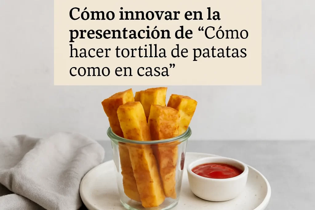 cómo innovar en la presentación de Cómo hacer tortilla de patatas como en casa