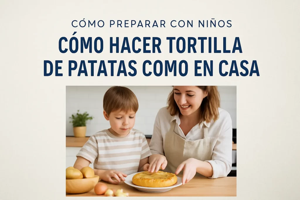 cómo preparar con niños Cómo hacer tortilla de patatas como en casa