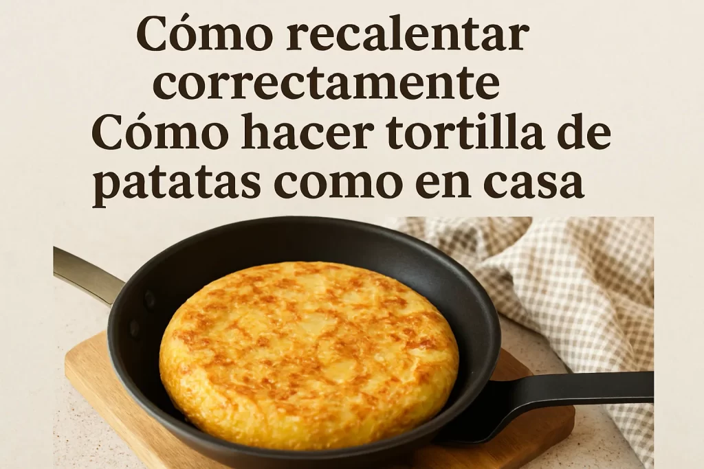 cómo recalentar correctamente Cómo hacer tortilla de patatas como en casa
