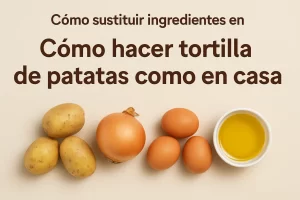 cómo sustituir ingredientes en Cómo hacer tortilla de patatas como en casa