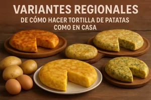 variantes regionales de Cómo hacer tortilla de patatas como en casa