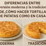 Diferencias entre la versión moderna y tradicional de cómo hacer tortilla de patatas casera
