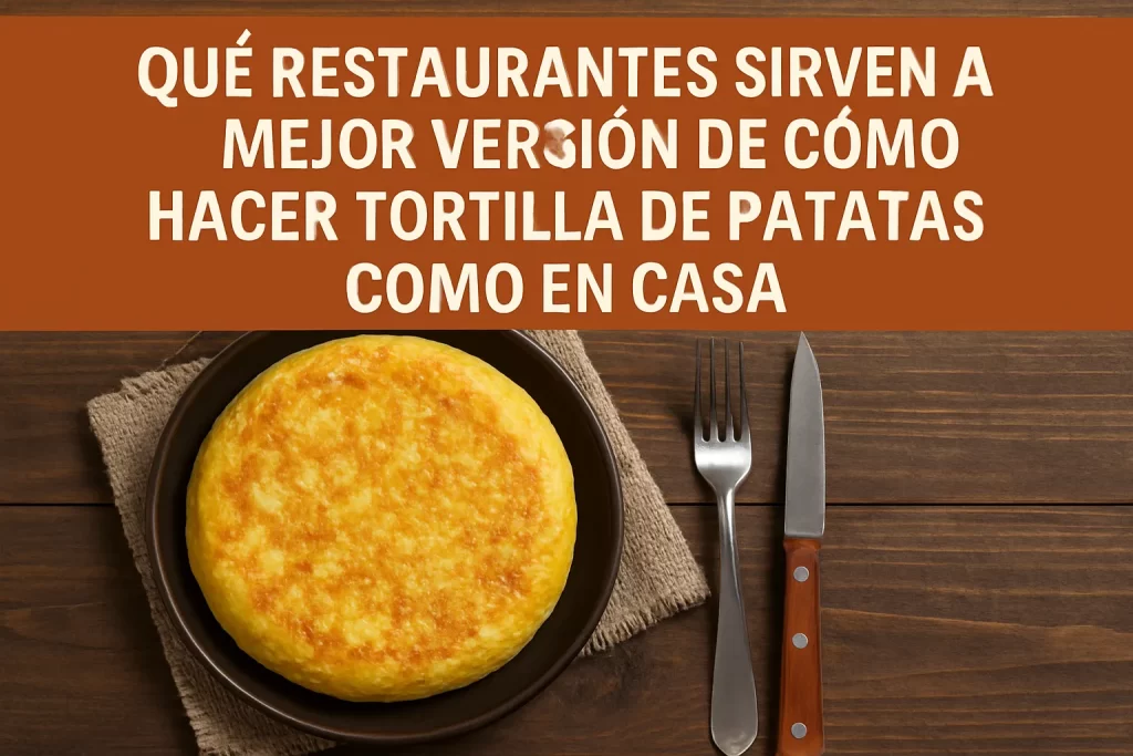 qué restaurantes sirven la mejor versión de Cómo hacer tortilla de patatas como en casa