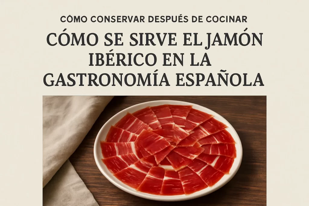 cómo conservar después de cocinar Cómo se sirve el jamón ibérico en la gastronomía española