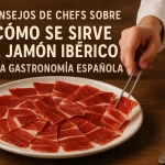 consejos de chefs sobre Cómo se sirve el jamón ibérico en la gastronomía española