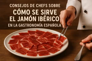 consejos de chefs sobre Cómo se sirve el jamón ibérico en la gastronomía española