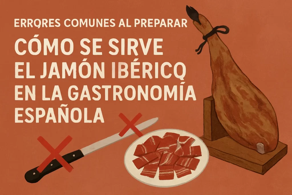 errores comunes al preparar Cómo se sirve el jamón ibérico en la gastronomía española