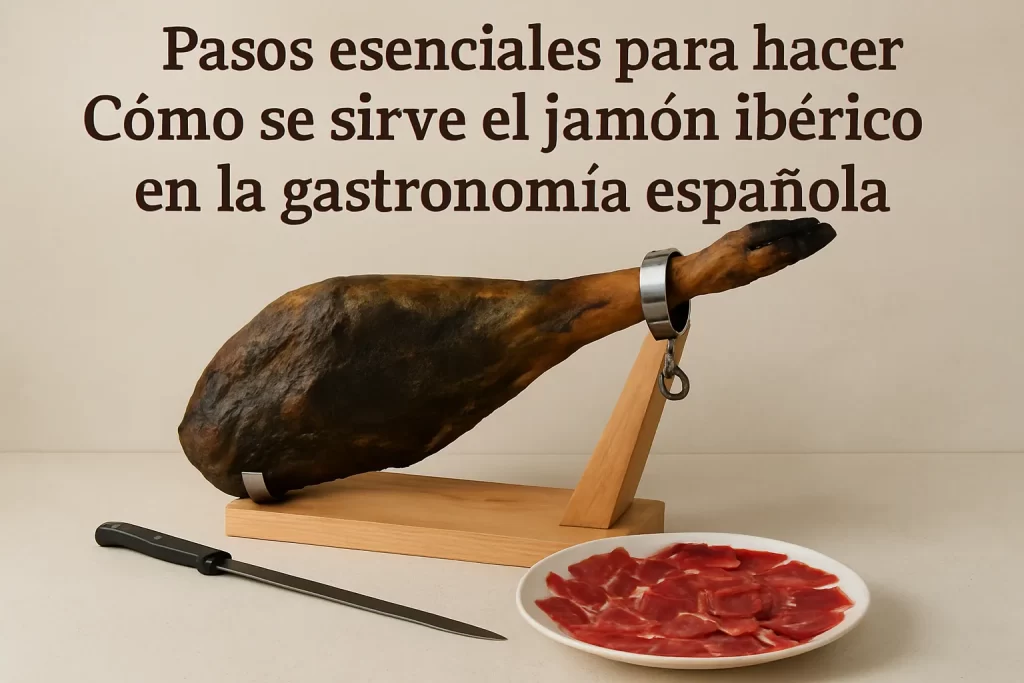 pasos esenciales para hacer Cómo se sirve el jamón ibérico en la gastronomía española