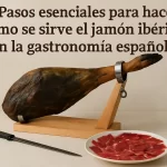 Cómo se sirve el jamón ibérico: Pasos esenciales en la gastronomía española