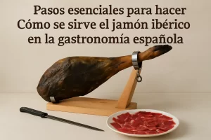 pasos esenciales para hacer Cómo se sirve el jamón ibérico en la gastronomía española