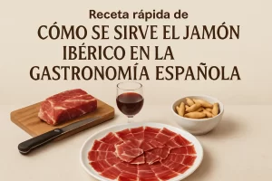 receta rápida de Cómo se sirve el jamón ibérico en la gastronomía española