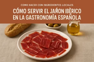 cómo hacer con ingredientes locales Cómo se sirve el jamón ibérico en la gastronomía española