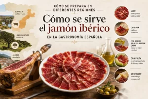 cómo se prepara en diferentes regiones Cómo se sirve el jamón ibérico en la gastronomía española