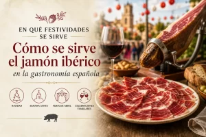 en qué festividades se sirve Cómo se sirve el jamón ibérico en la gastronomía española