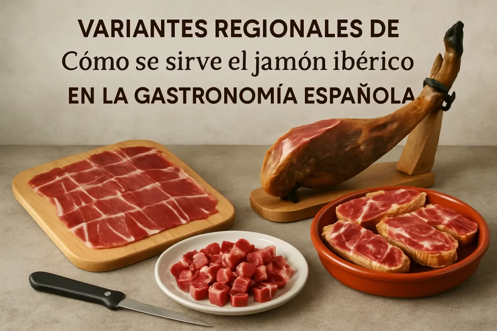variantes regionales de Cómo se sirve el jamón ibérico en la gastronomía española