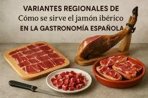 variantes regionales de Cómo se sirve el jamón ibérico en la gastronomía española