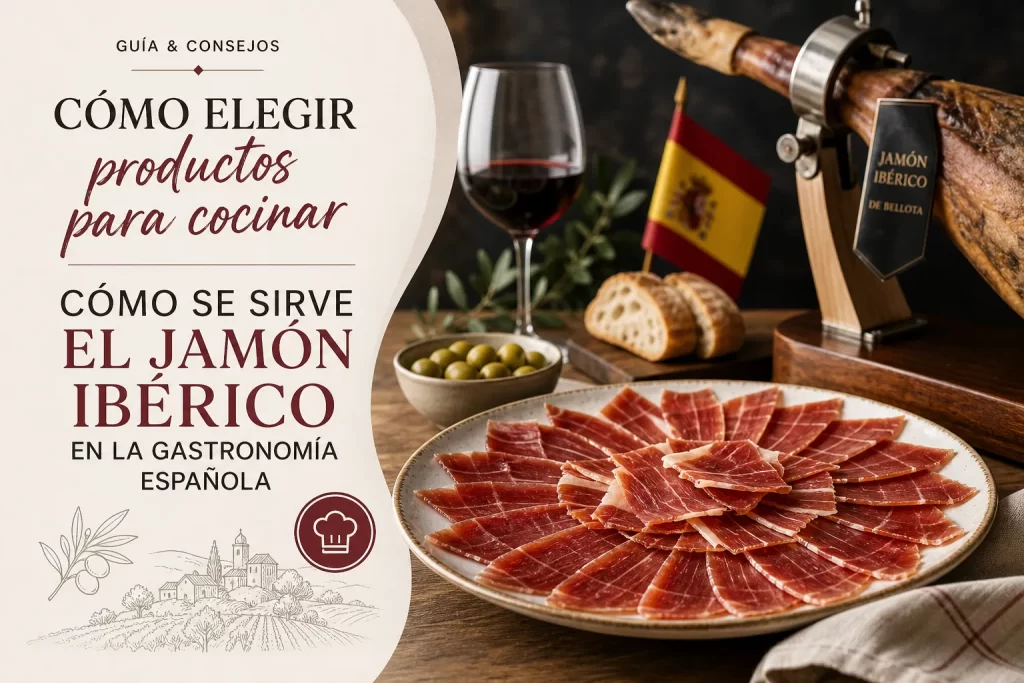 cómo elegir productos para cocinar Cómo se sirve el jamón ibérico en la gastronomía española