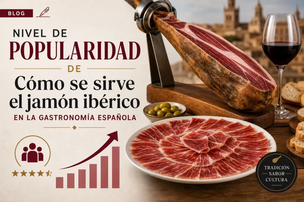 nivel de popularidad de Cómo se sirve el jamón ibérico en la gastronomía española