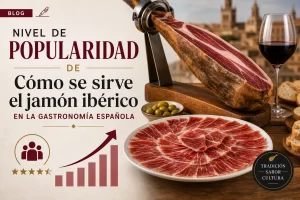 nivel de popularidad de Cómo se sirve el jamón ibérico en la gastronomía española