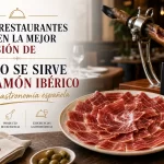 qué restaurantes sirven la mejor versión de Cómo se sirve el jamón ibérico en la gastronomía española