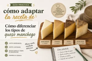 cómo adaptar la receta de Cómo diferenciar los tipos de queso manchego