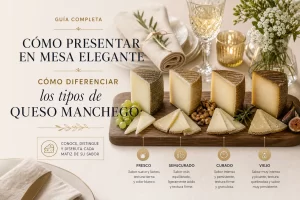 cómo presentar en mesa elegante Cómo diferenciar los tipos de queso manchego