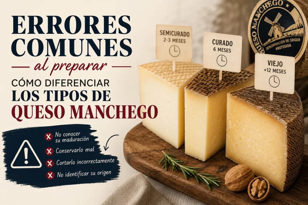 errores comunes al preparar Cómo diferenciar los tipos de queso manchego