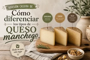 versión casera de Cómo diferenciar los tipos de queso manchego