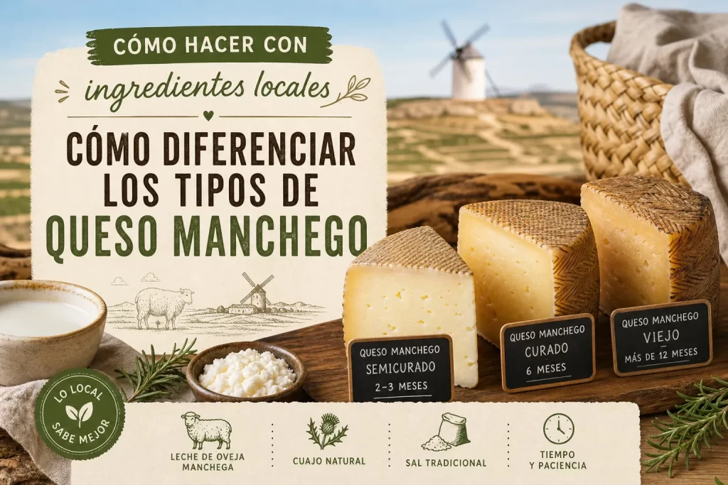 cómo hacer con ingredientes locales Cómo diferenciar los tipos de queso manchego