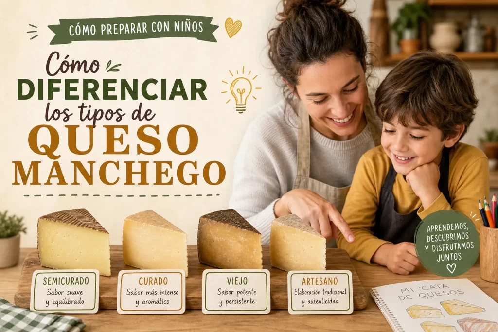 como-preparar-con-ninos-Como-diferenciar-los-tipos-de-queso-manchego - Recetitas.Com cómo preparar con niños Cómo diferenciar los tipos de queso manchego