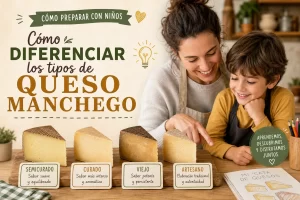 cómo preparar con niños Cómo diferenciar los tipos de queso manchego