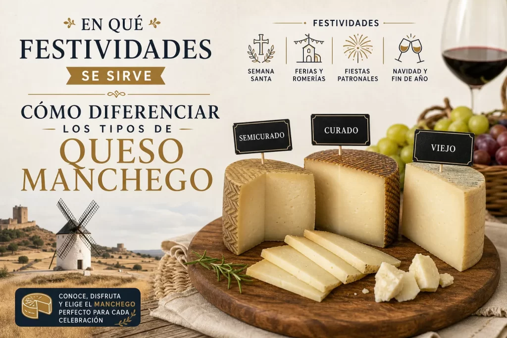 en qué festividades se sirve Cómo diferenciar los tipos de queso manchego
