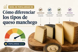 nivel de popularidad de Cómo diferenciar los tipos de queso manchego