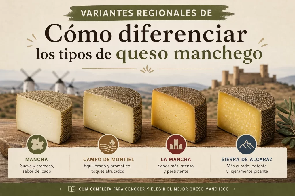 variantes regionales de Cómo diferenciar los tipos de queso manchego
